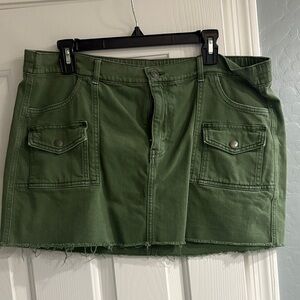 Aerie Green Mini Skirt